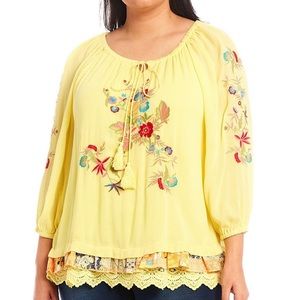 Calessa 3/4 Sleeve Tunic New with tags Dillards